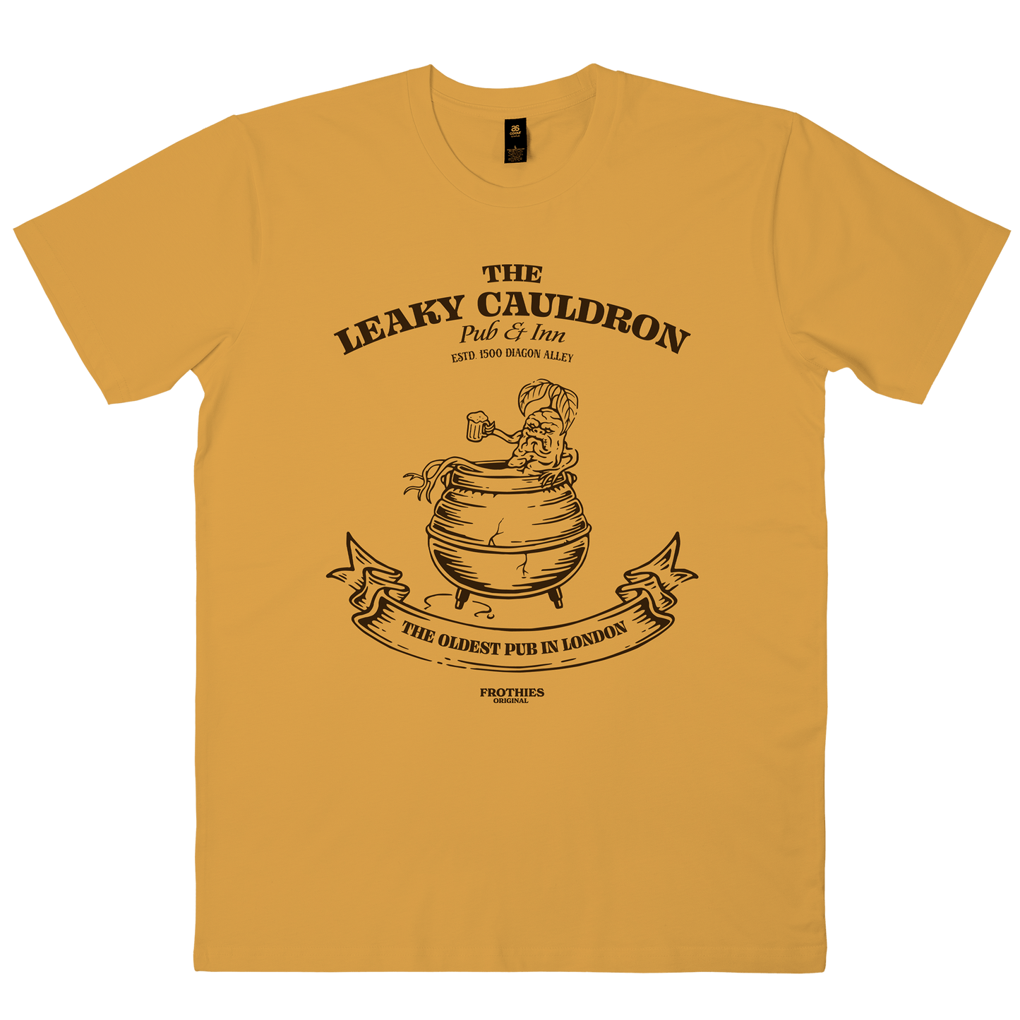 The Leaky Cauldron Tee Mustard