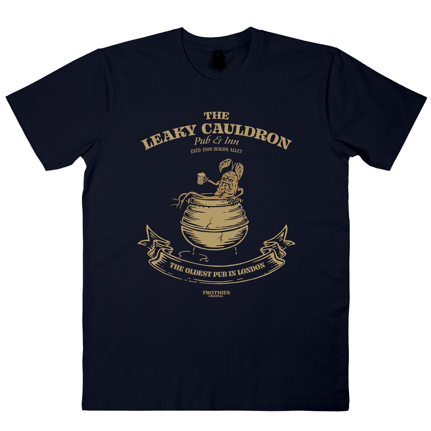 The Leaky Cauldron Tee Navy