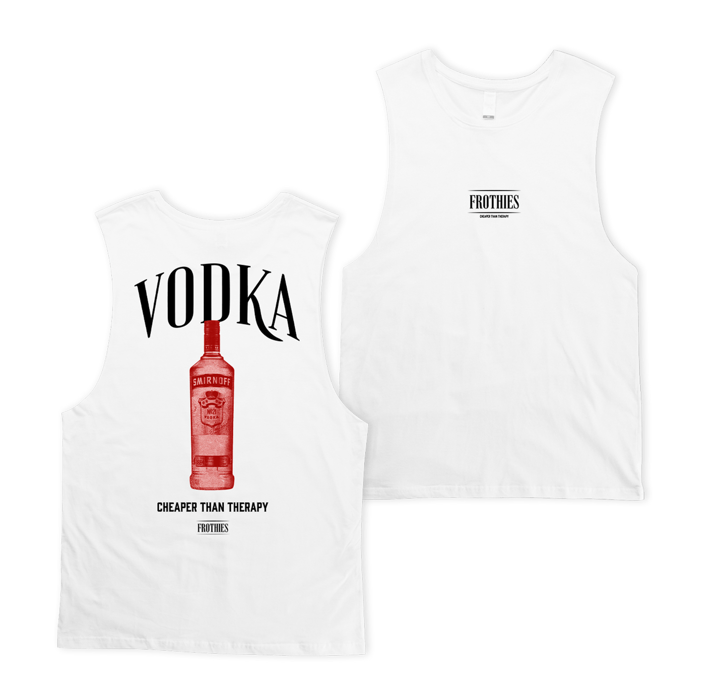 Vodka Muscle Tee White