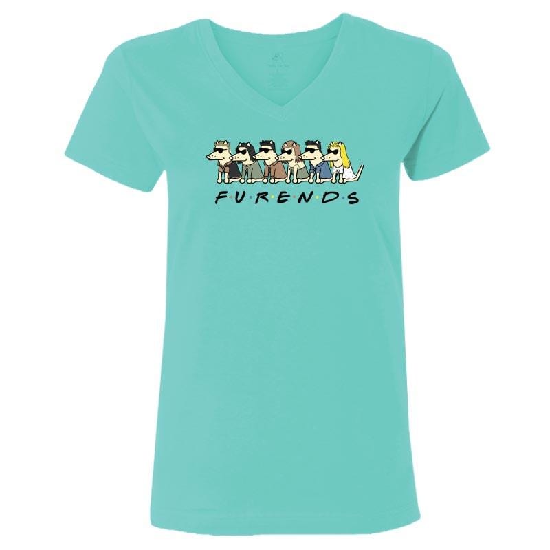F-U-R-E-N-D-S   - Ladies T-Shirt V-Neck
