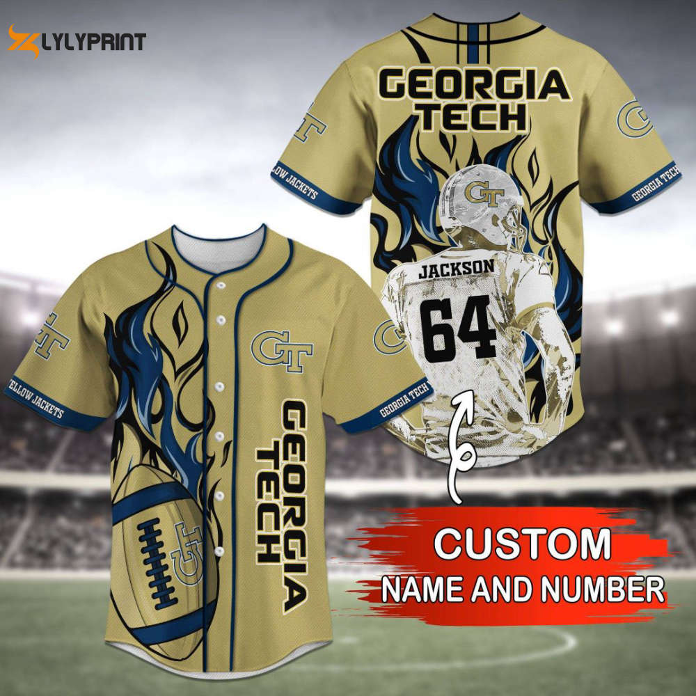 Georgia Tech Yellow Jackets Baseball Jersey Personalized 2023 Gift For Men Women - lylyprint.com