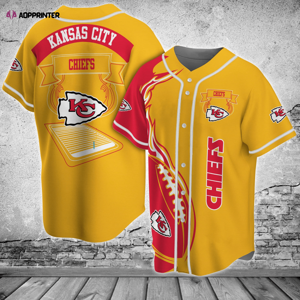 Get Game-Ready with the Kansas City Chiefs Baseball Jersey Shirt FVJ - Aopprinter