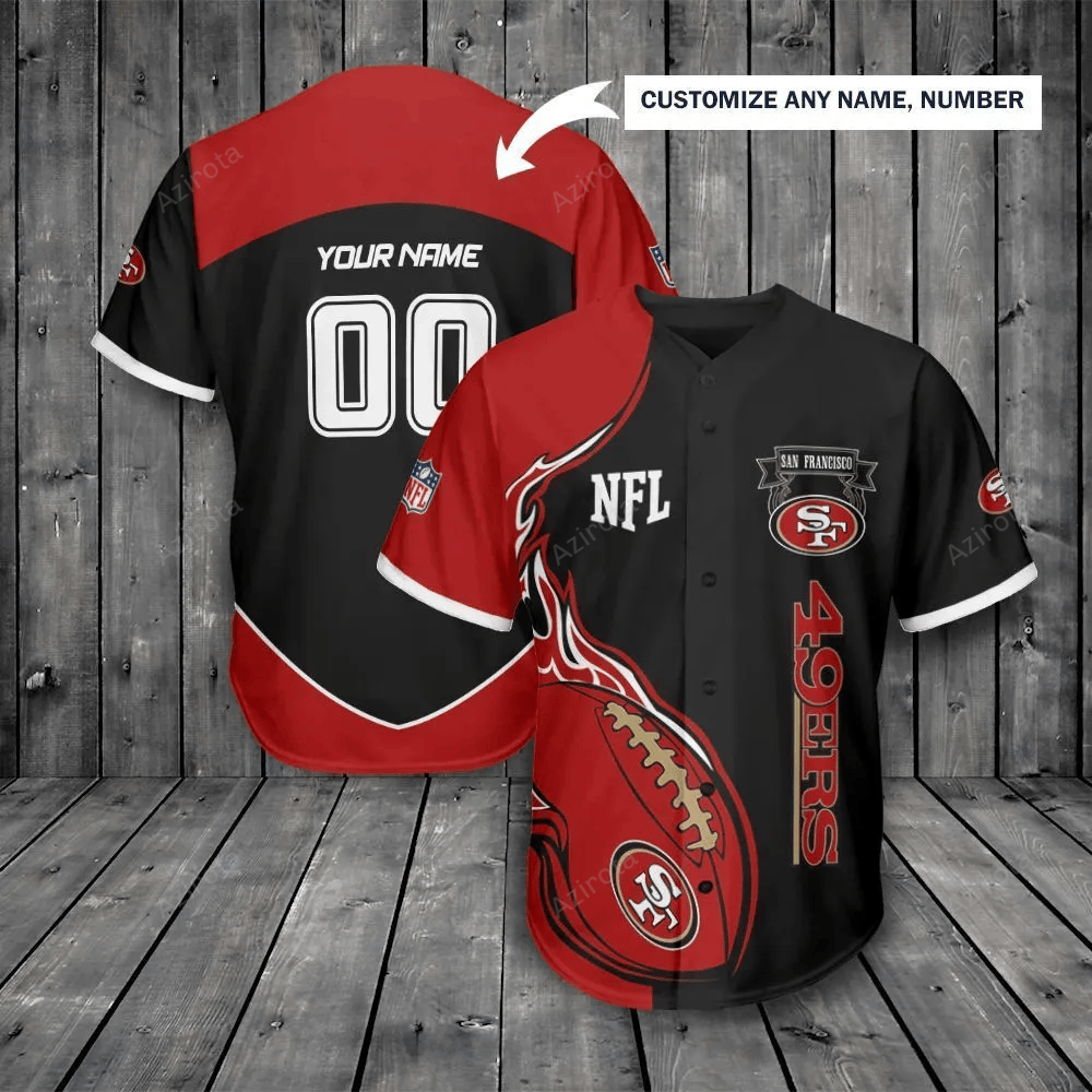 San Francisco 49Ers Personalized Baseball Jersey 298