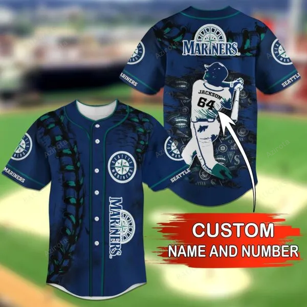 Seattle Mariners Personalized Baseball Jersey Bg21