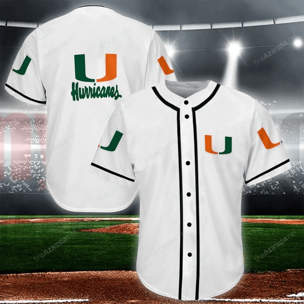 Miami Hurricanes Baseball Jersey Shirt 62