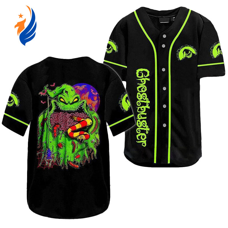 Get Spooky with the Ghostbuster Oogie Boogie Baseball Jersey – Perfect for Halloween Fun! - Bafud