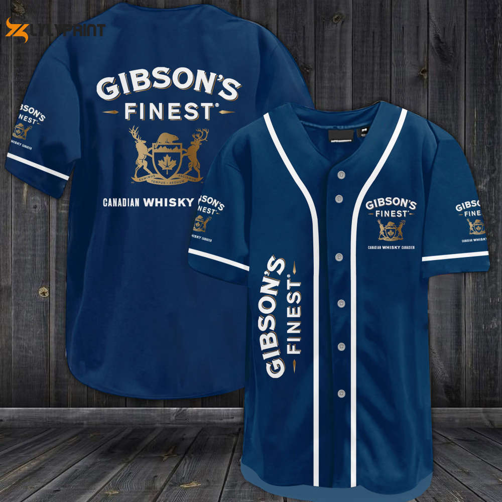 Gibson Finest Canadian Whiskey All Over Print Unisex Baseball Jersey - lylyprint.com