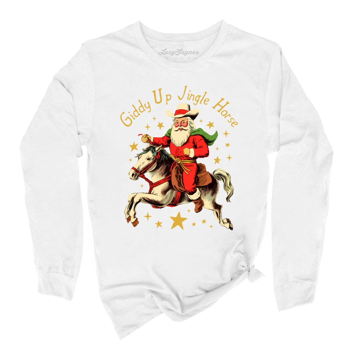 Giddy Up Jingle Horse Long Sleeve Tee