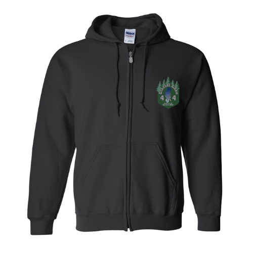 Glacial Lake Black Zip-Up Hoodie