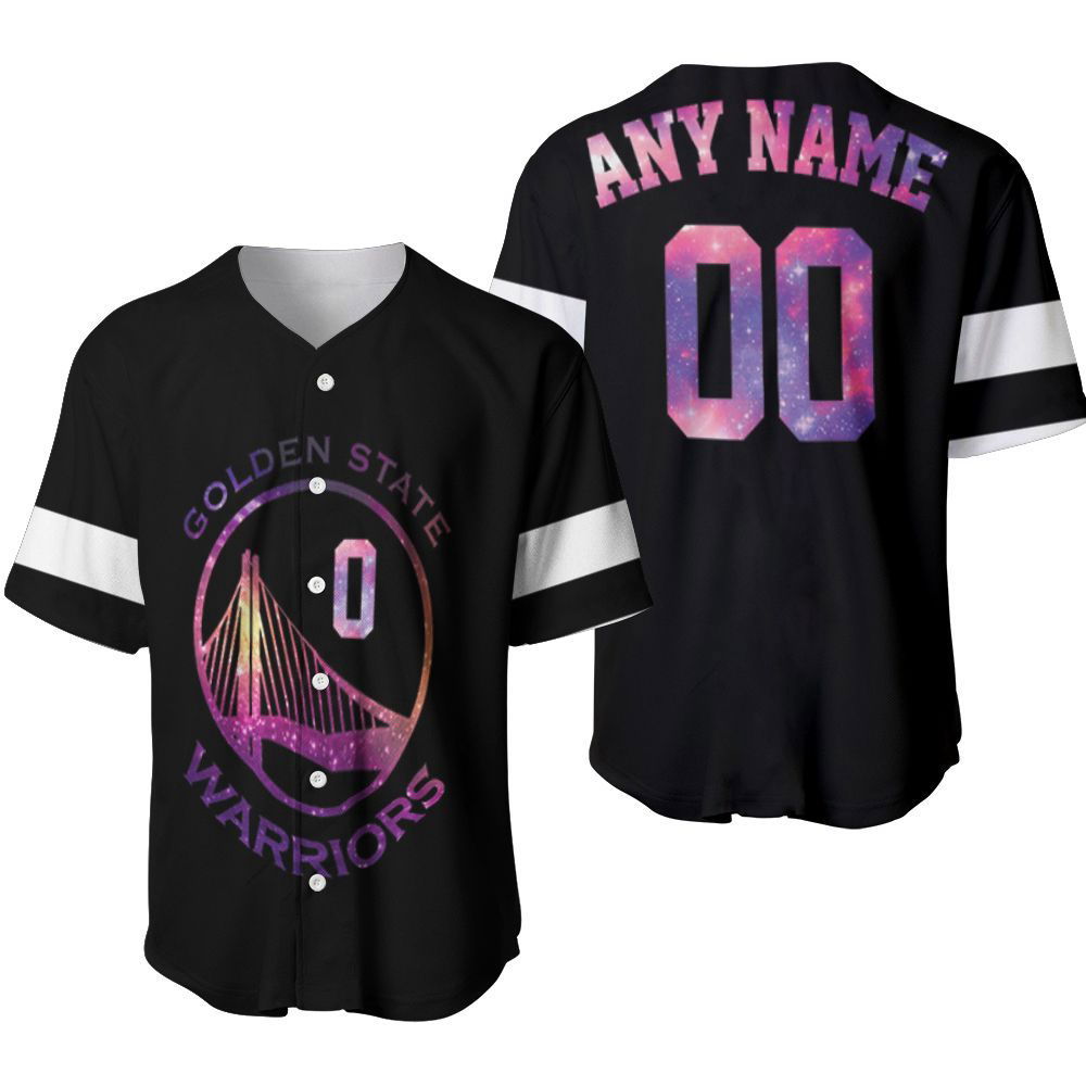 Golden State Warriors Iridescent Black Baseball Jersey - Custom Gift for Fans - lylyprint.com