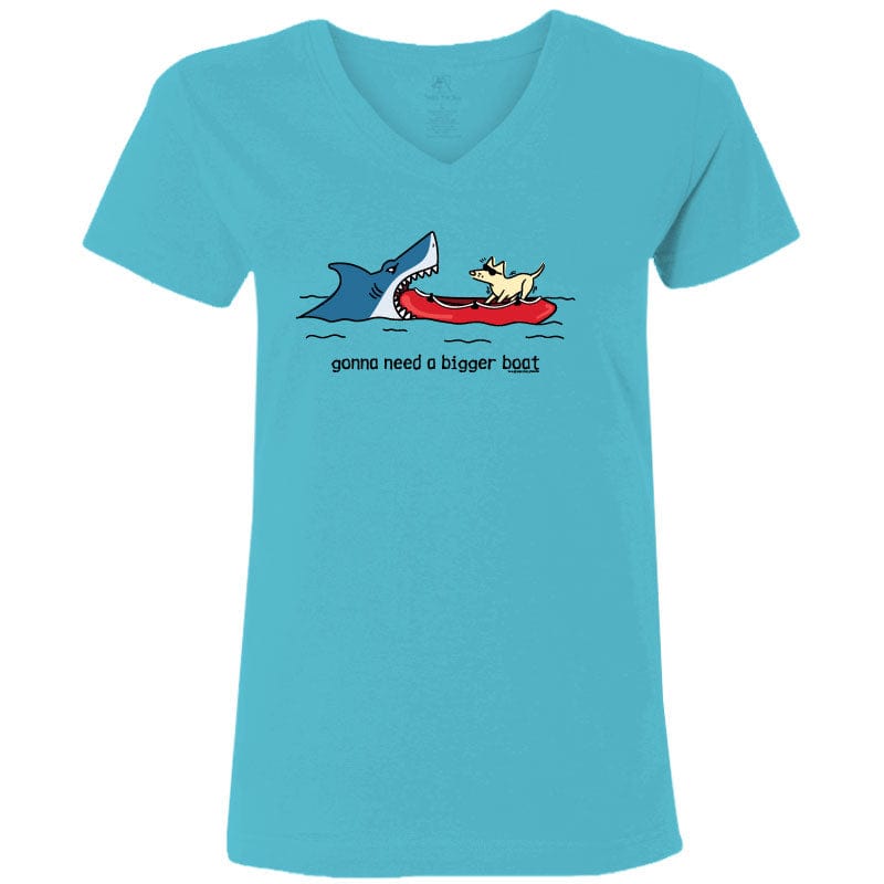 Gonna Need A Bigger Boat  - Ladies T-Shirt V-Neck