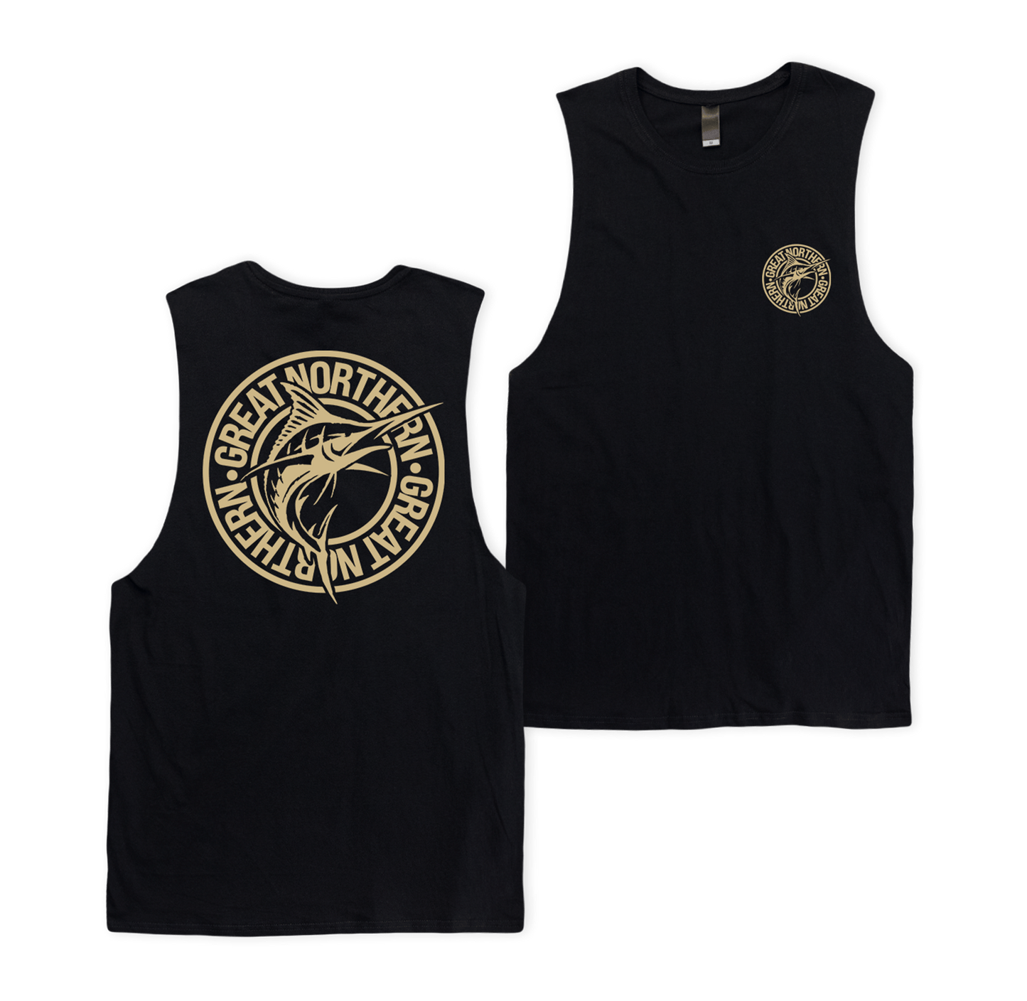 Staple Fish Muscle Tee Black