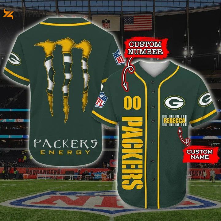 Green Bay Packers Personalized Baseball Jersey Fan Gifts - lylyprint.com