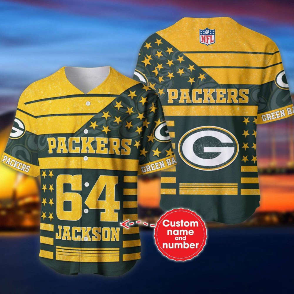 Green Bay Packers Personalized Baseball Jersey - lylyprint.com