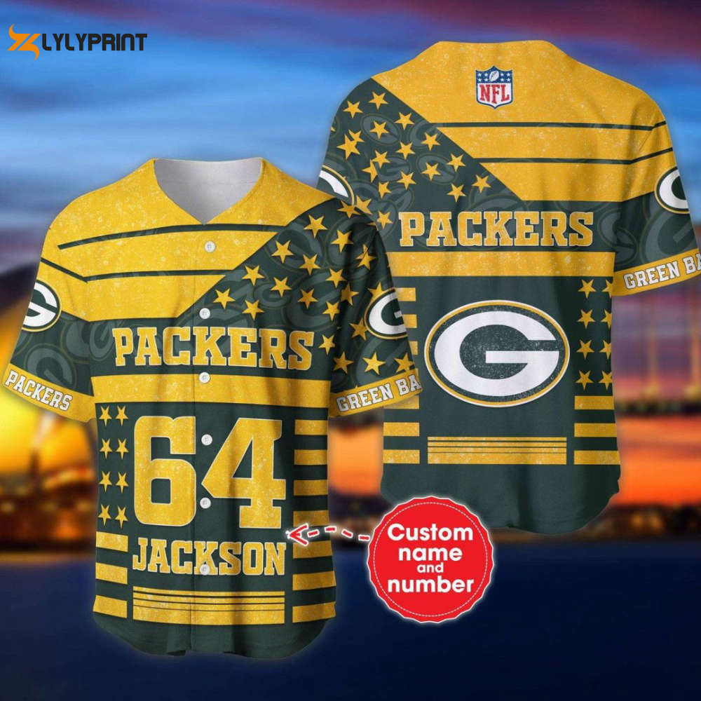 Green Bay Packers Personalized Baseball Jersey - lylyprint.com