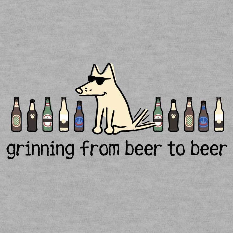 Grinning Beer To Beer - Ladies T-Shirt V-Neck