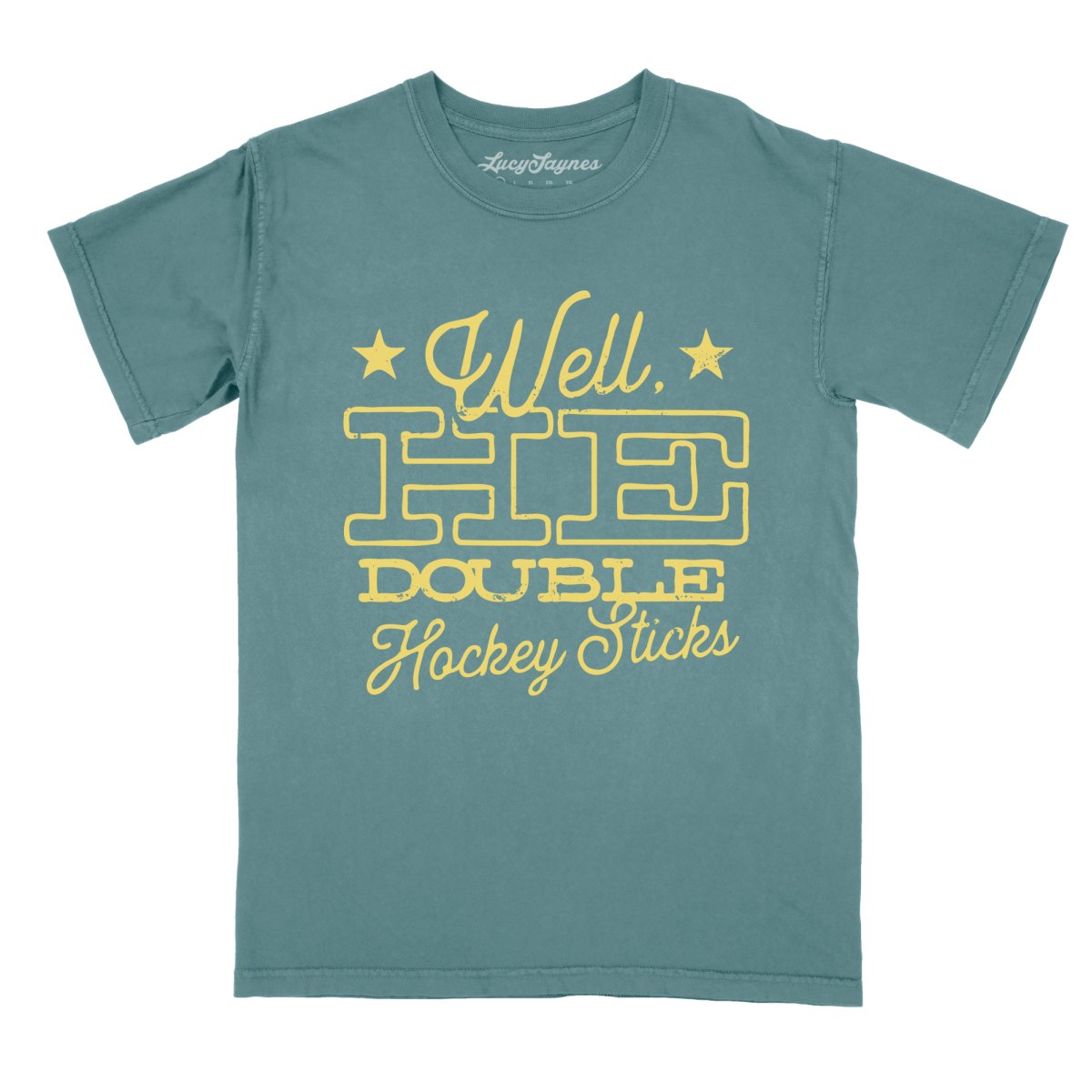 H E Double Hockey Sticks Comfort Colors Tee