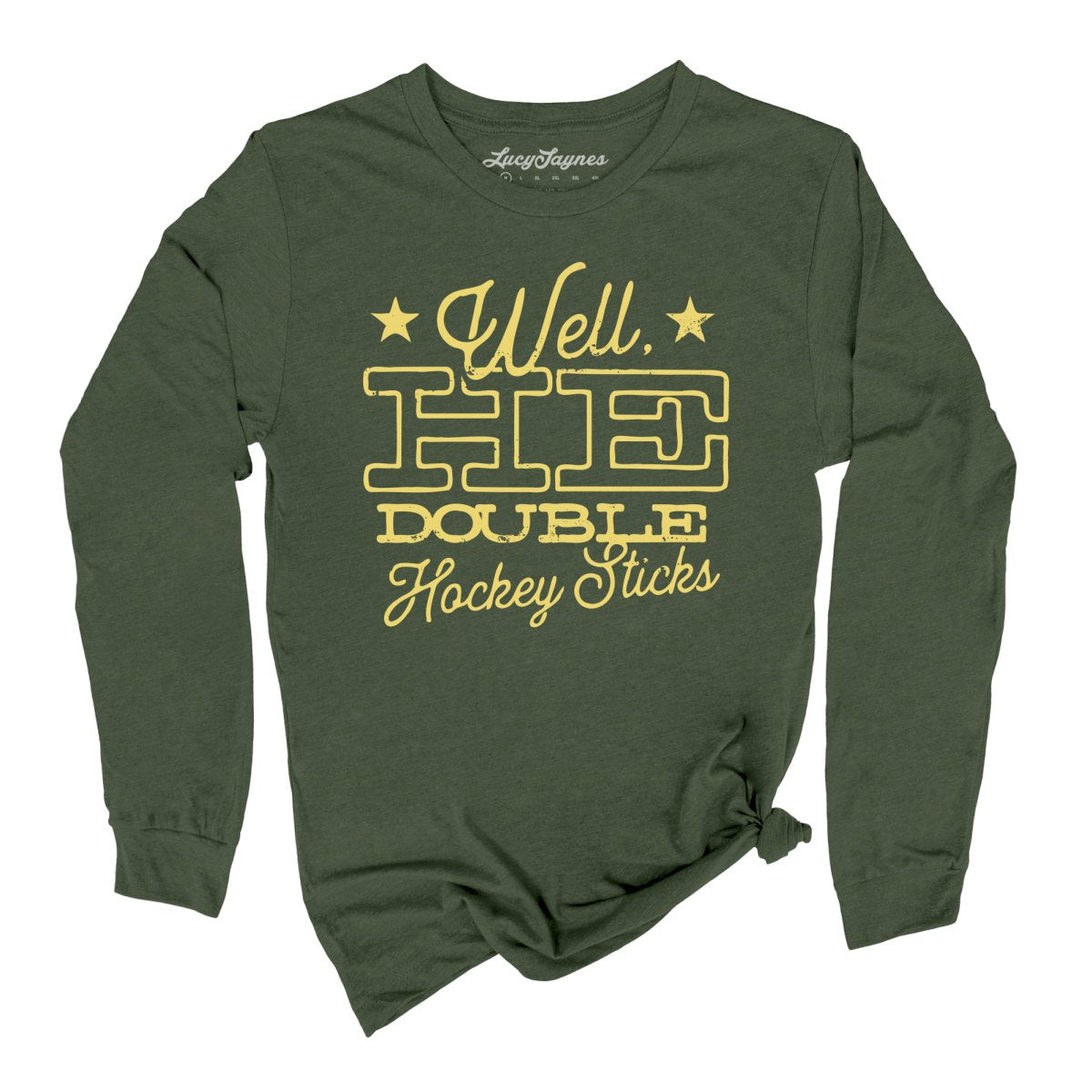 H E Double Hockey Sticks Long Sleeve Tee
