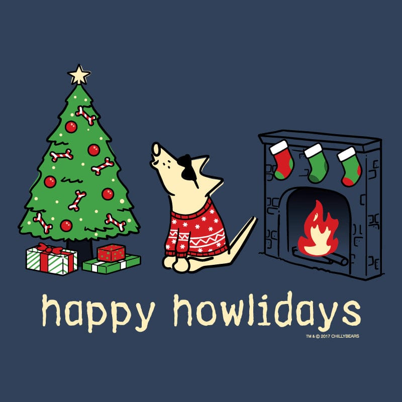 Happy Howlidays - Ladies T-Shirt V-Neck