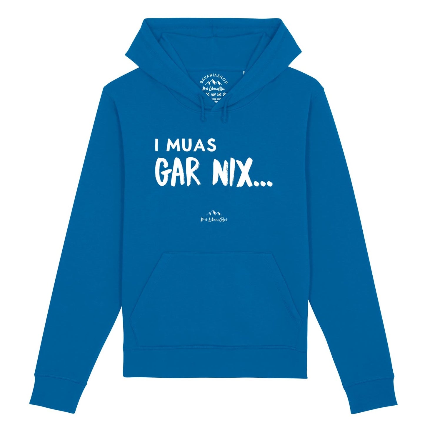 Herren Hoodie "I muas gar nixÃ¢â‚¬Â¦"