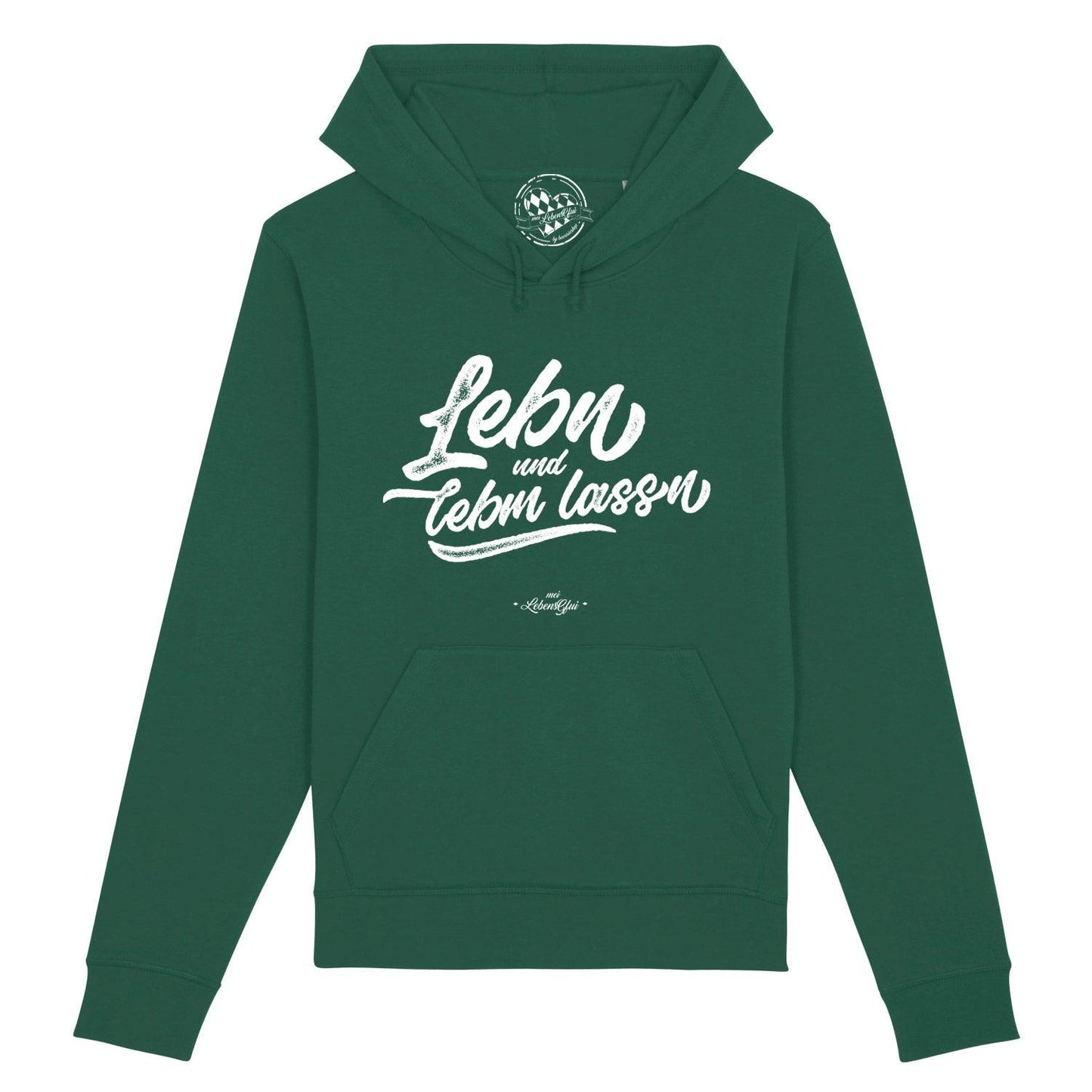 Herren Hoodie "Lebn und lebm lassn"