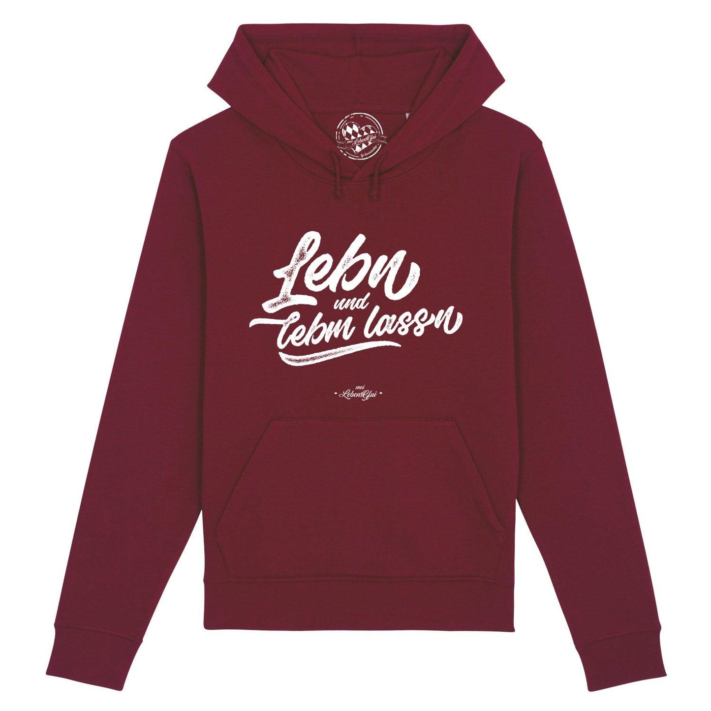 Herren Hoodie "Lebn und lebm lassn"