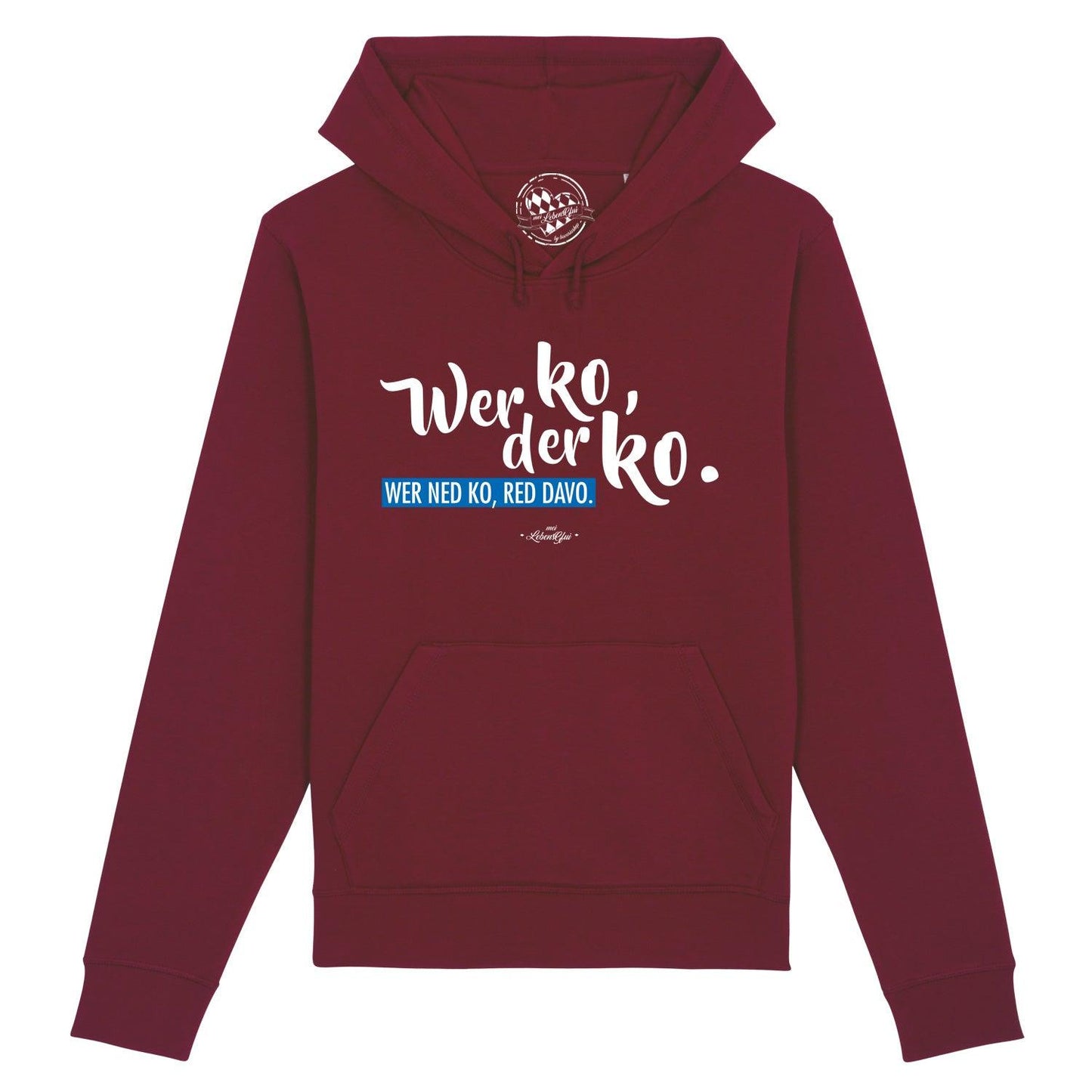 Herren Hoodie "Wer ko, der ko"