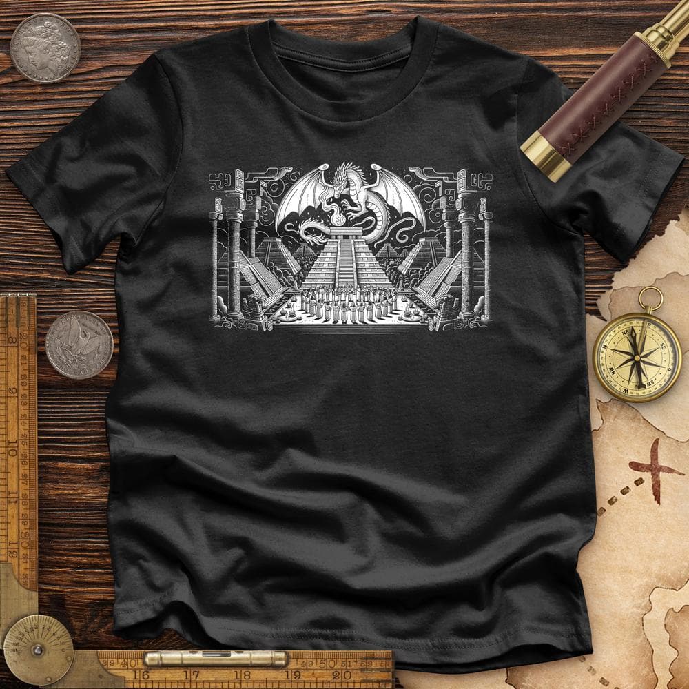 Dragon Skull Black And White Poste Premium Quality Tee