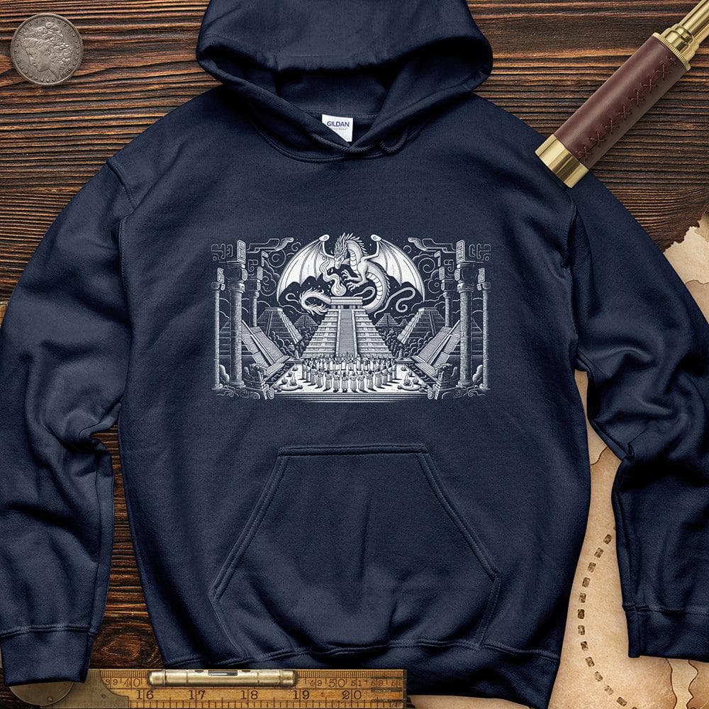 Dragon Skull Black And White Poste Hoodie
