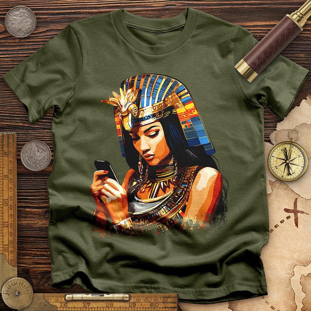 Egyptian Goddess Texting T-Shirt