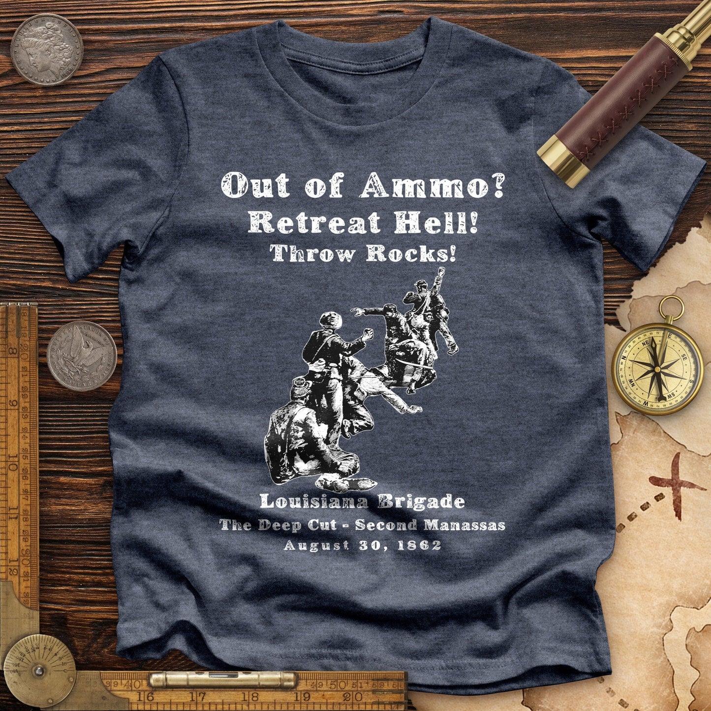 Out Of Ammo Throw Rocks Premium Quality Tee