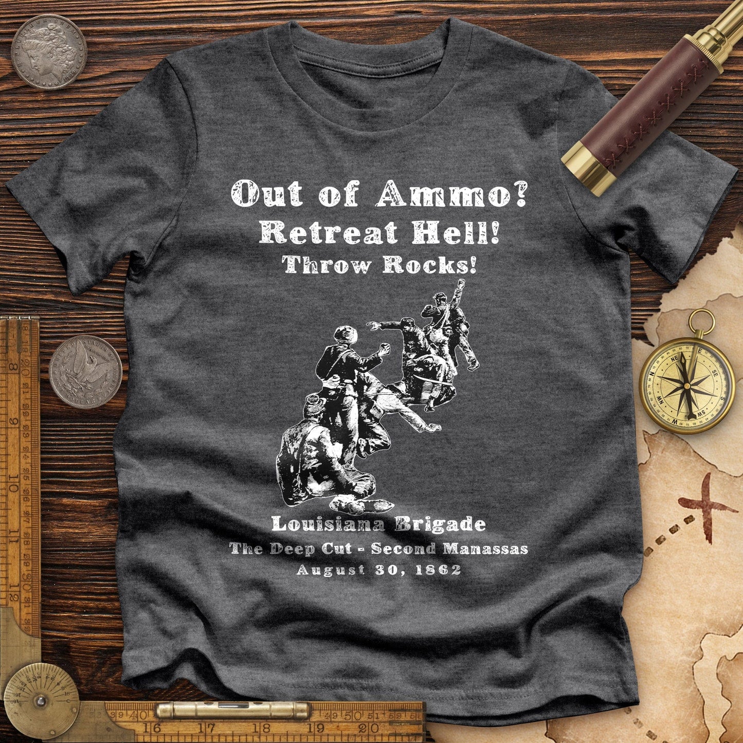 Out Of Ammo Throw Rocks Premium Quality Tee