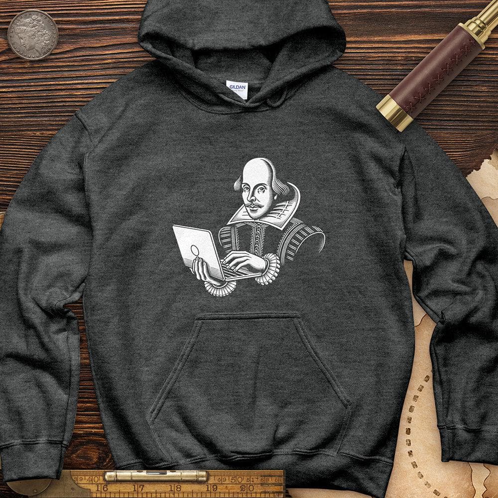Shakespeare Using Laptop Hoodie