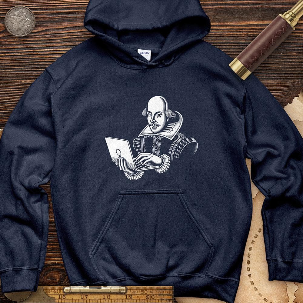 Shakespeare Using Laptop Hoodie