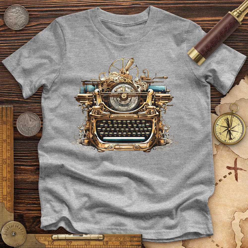 Steampunk Typewriter Premium Quality Tee