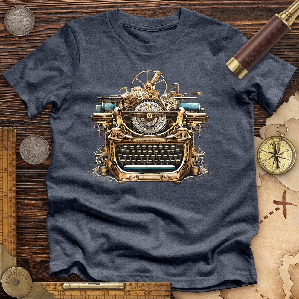 Steampunk Typewriter Premium Quality Tee