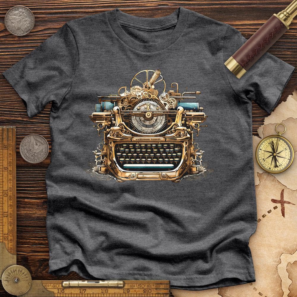 Steampunk Typewriter Premium Quality Tee