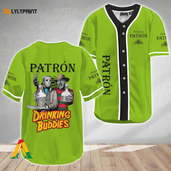 Horror Freddy Jason Drinking Buddies Tequila Patron Baseball Jersey - Gift for Men Women - lylyprint.com