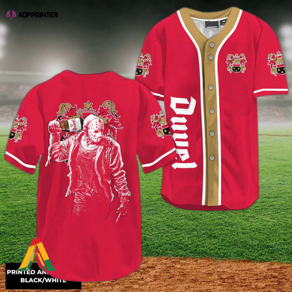 Horror Jason Voorhees Duvel Beer Baseball Jersey - Aopprinter
