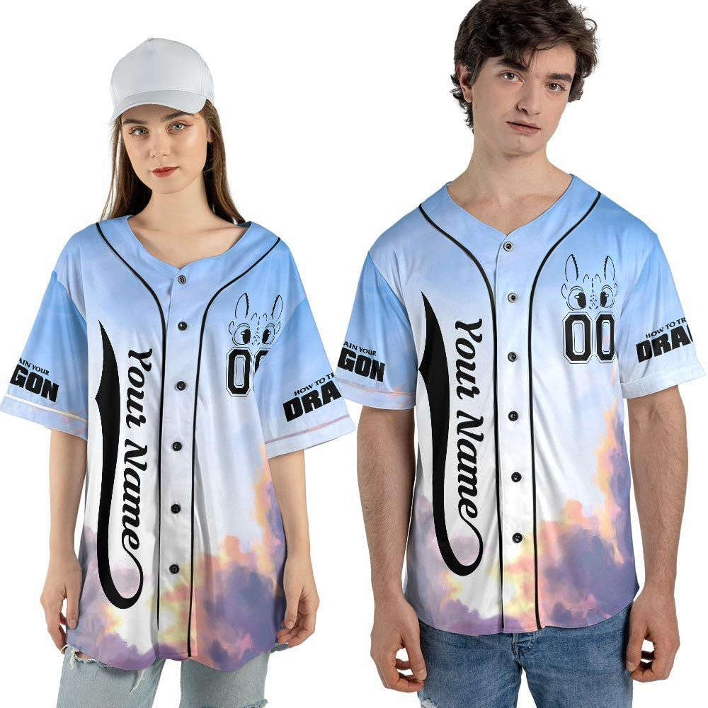How To Train Your Dragon Movie Doodle Art Baseball Jersey - lylyprint.com