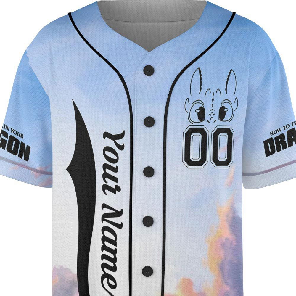 How To Train Your Dragon Movie Doodle Art Baseball Jersey - lylyprint.com
