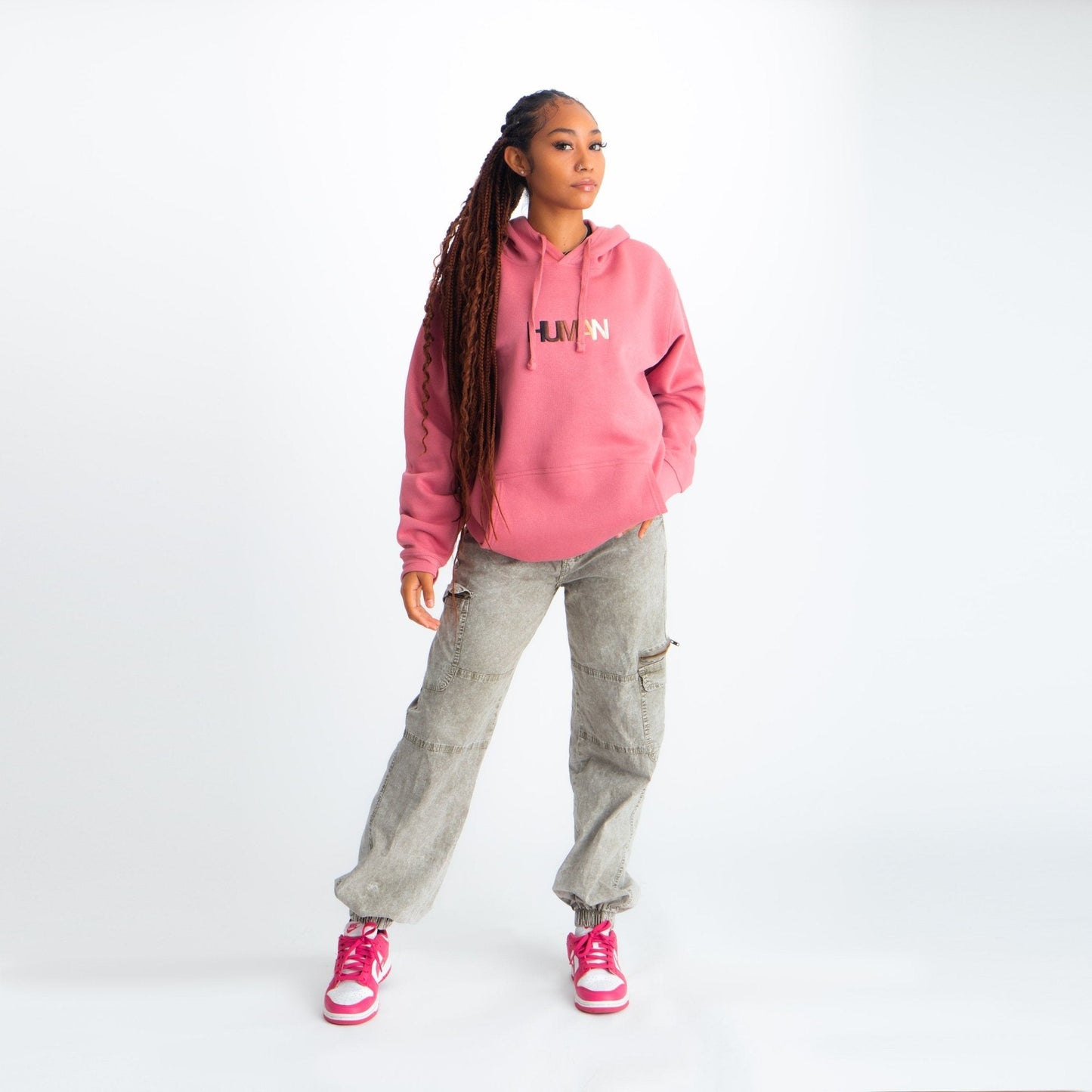 Human Embroidered Hoodie