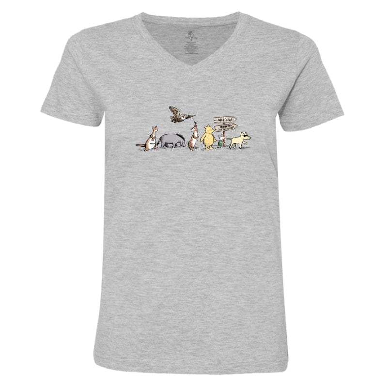 Hundred Acre Woof - Ladies T-Shirt V-Neck