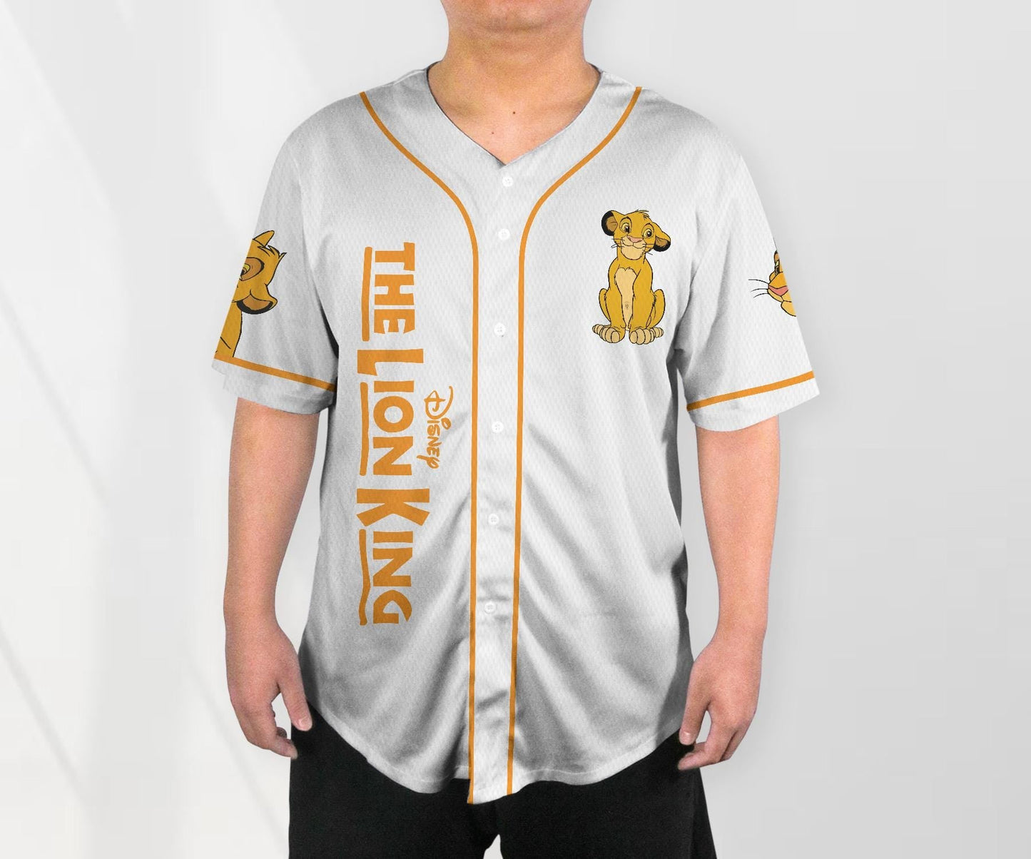 Personalized Simba Jersey The Lion King Baseball Jersey Simba Lion King Baseball Jersey Shirt Cartoon Sports Shirt Gift