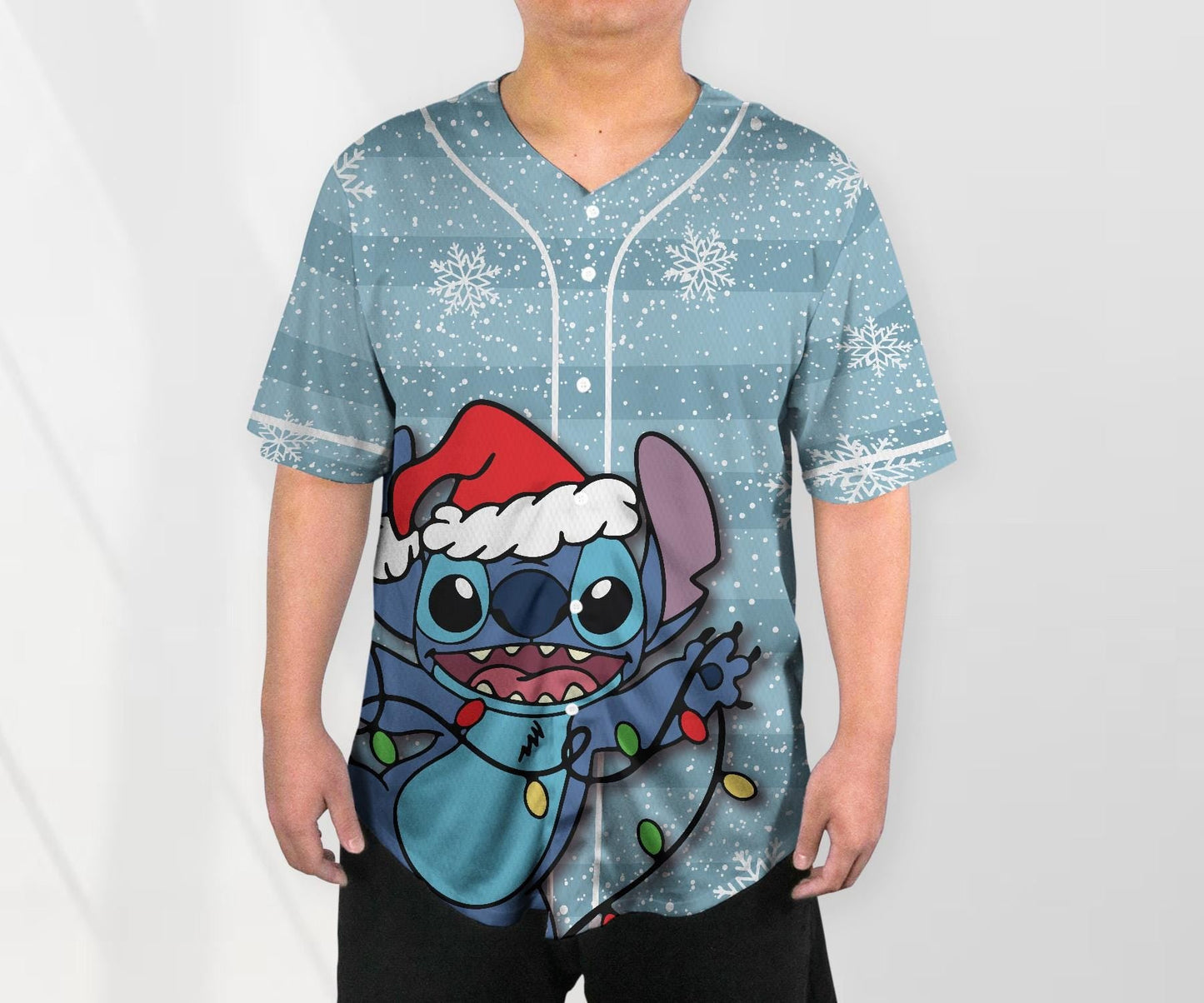 Stitch Baseball Jersey Christmas Shirt Stitch Jersey Shirt Gift