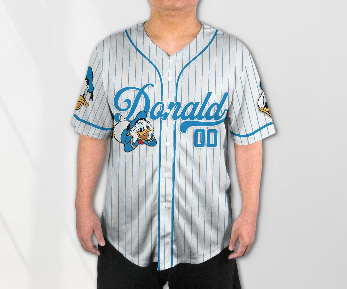 Personalized Donald Duck Baseball Jersey Shirt Magic Kingdom Shirt Custom Donald Duck Shirt Gifts