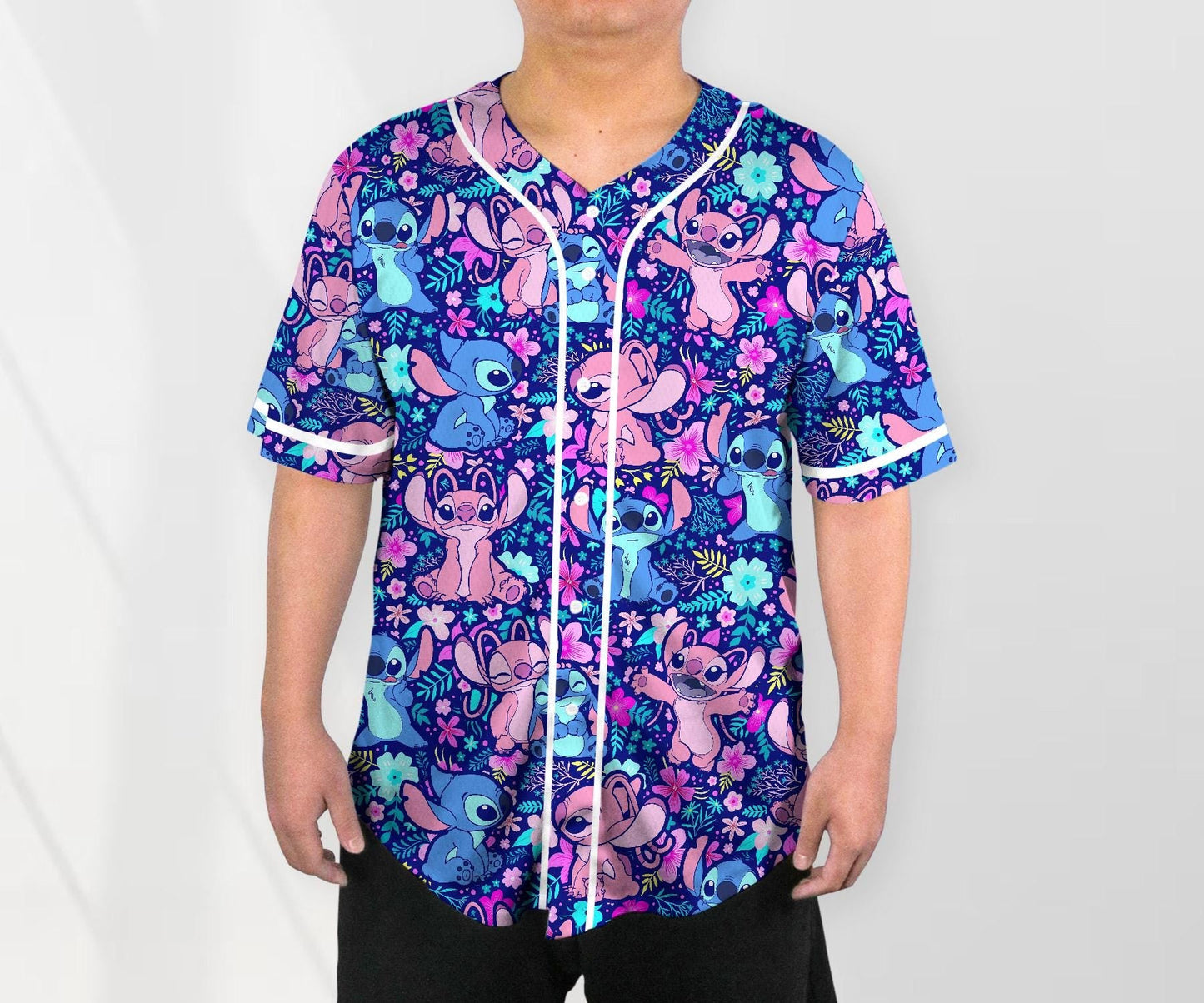 Angel Stitch Jersey Shirt Aloha Hawaii Baseball Jersey Stitch Family Shirt Stitch Shirt Gifts