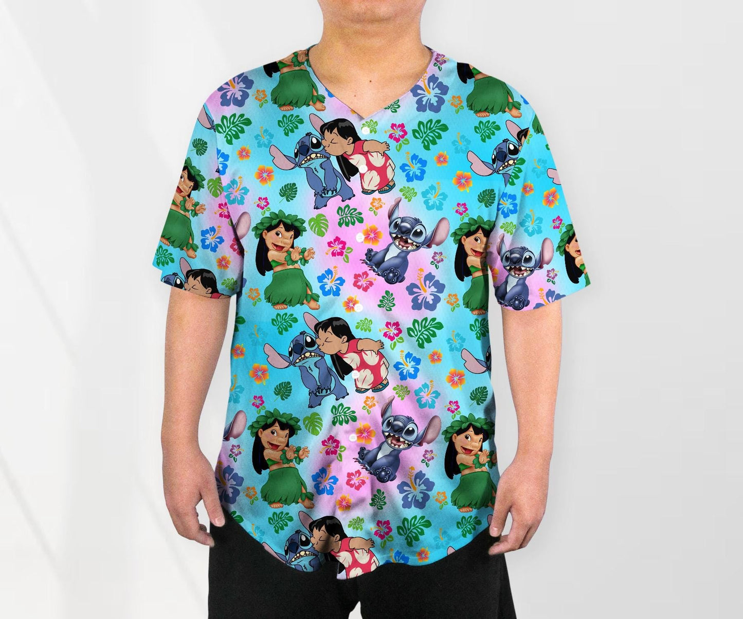 Lilo Stitch Baseball Jersey Shirt Aloha Tropical Baseball Jersey Stitch Alien Shirt Lilo And Stitch Baseball Shirt Cute Stitch Shirt Gifts
