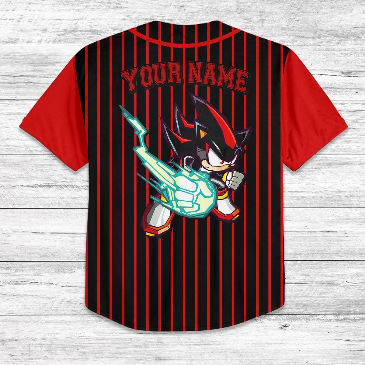 Custom Shadow The Hedgehog Sonic Baseball Jersey, Kids Youth Adult Gamer Shirt, Sonic Fan Gift, Personalized Video Game Jersey Tee