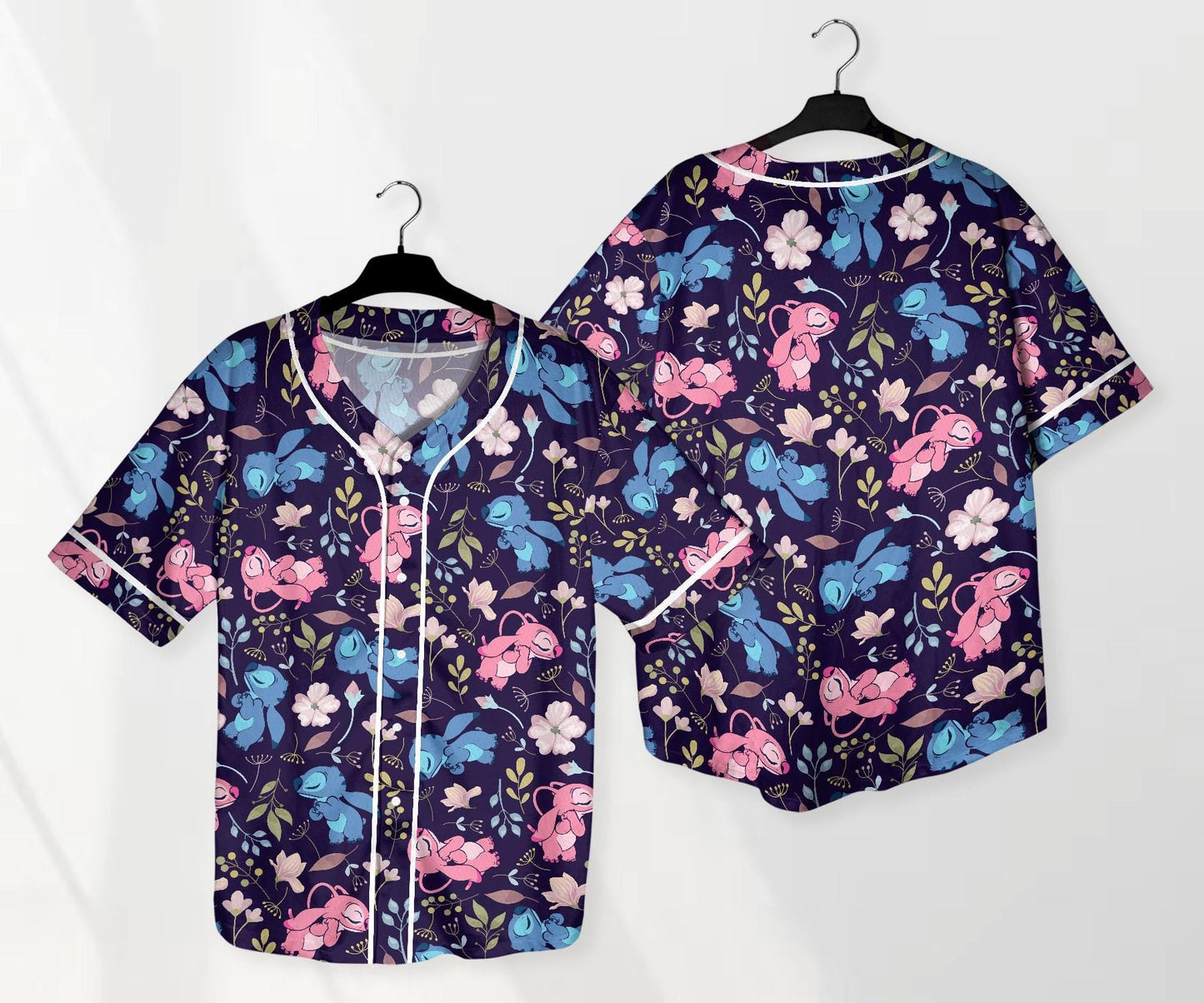 Angel Stitch Jersey Shirt Aloha Tropical Baseball Jersey Stitch Angel Family Shirt Stitch Shirt Gifts